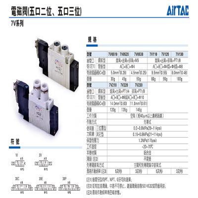 亞德客電磁閥 7V系列電磁閥7V11006B050